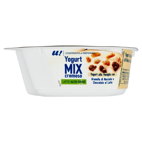 Yogurt Mix alla Vaniglia con Granella di Nocciole e Cioccolato al Latte U! Confronta e Risparmia